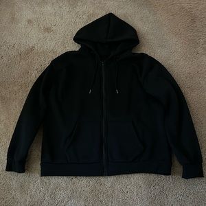 New black zip up jacket